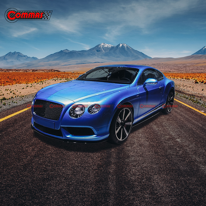  CF V8S Style Front Lip For Bentley Continental GT 2012-2014