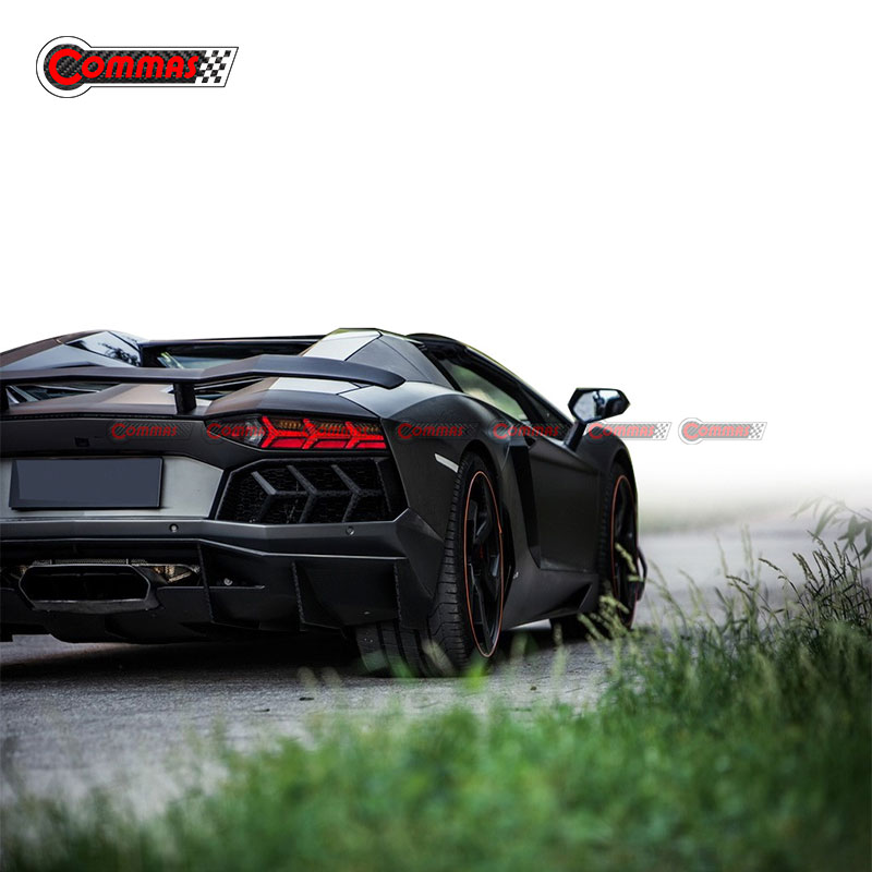  Revozport Style Carbon Fiber Car Rear Spoiier Wing for Lamborghini Aventador Lp700