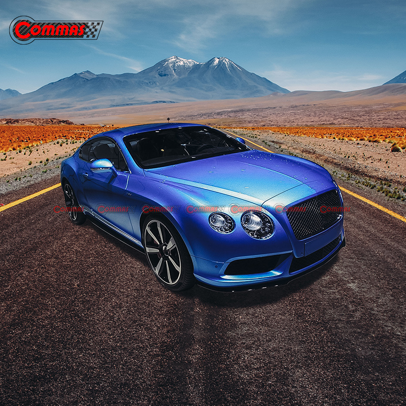  CF V8S Style Front Lip For Bentley Continental GT 2012-2014