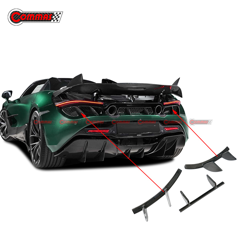 Topcar Style Carbon Fiber Rear Air Outtake Grill Cover For Mclaren 720S