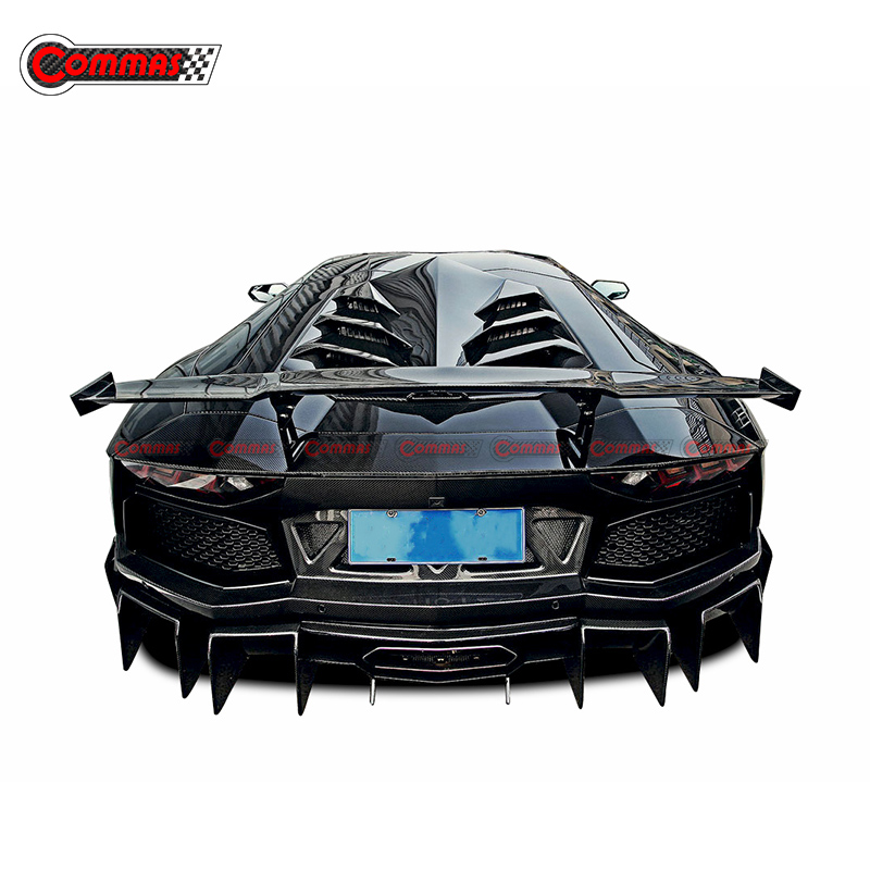 DMC Style Carbon Fiber LP700 Rear Double Deck Spoiler Wing For Lamborghini Aventador