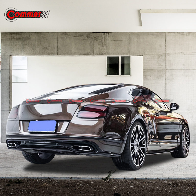 3k Carbon Fiber V8S Style Rear Diffuser Lip For Bentley Continental GT 2015-2017