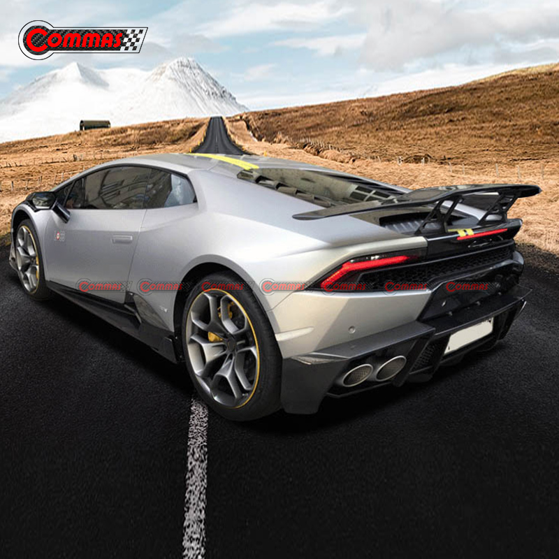 Mansory Style 3K Carbon Glossy Car Rear Trunk Spoiler Wing For Lambor Huracan Lp610